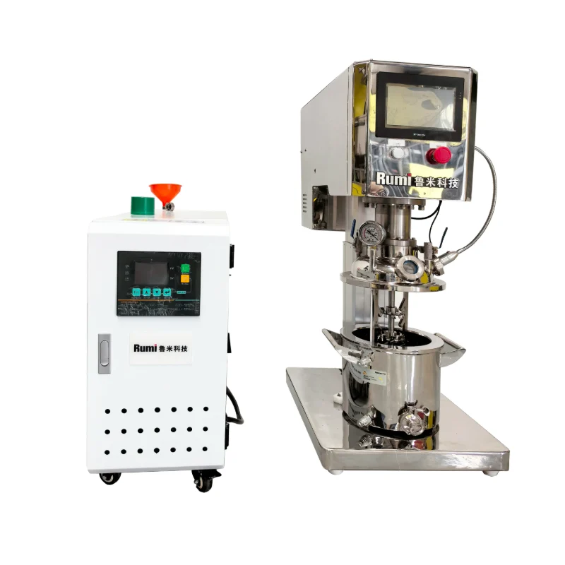 5 Litre SS316L Isıtmalı Vakumlu &Ccedil;ift Şaftlı Dispersiyon Mikseri